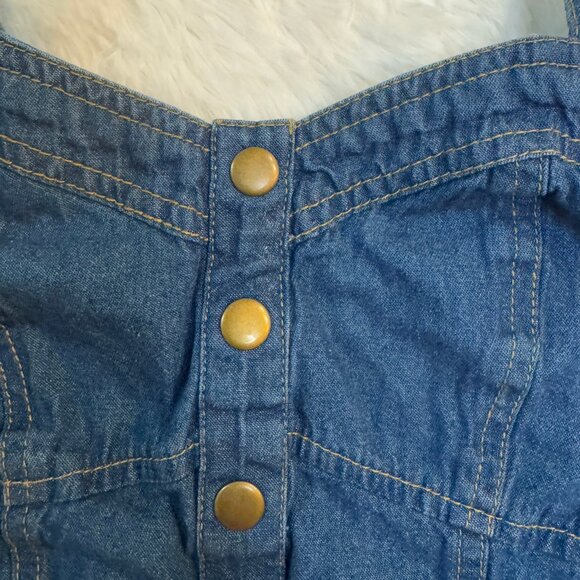 NWOT Japna Denim Crop Top Size M - Picture 2 of 7